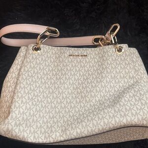 Michael Kors Beige Signature Shoulder Bag